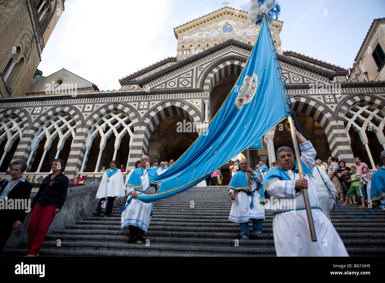 Die Prozession von St. Antony, Amalfi, Kampanien, Italien, Europa Stockfoto
