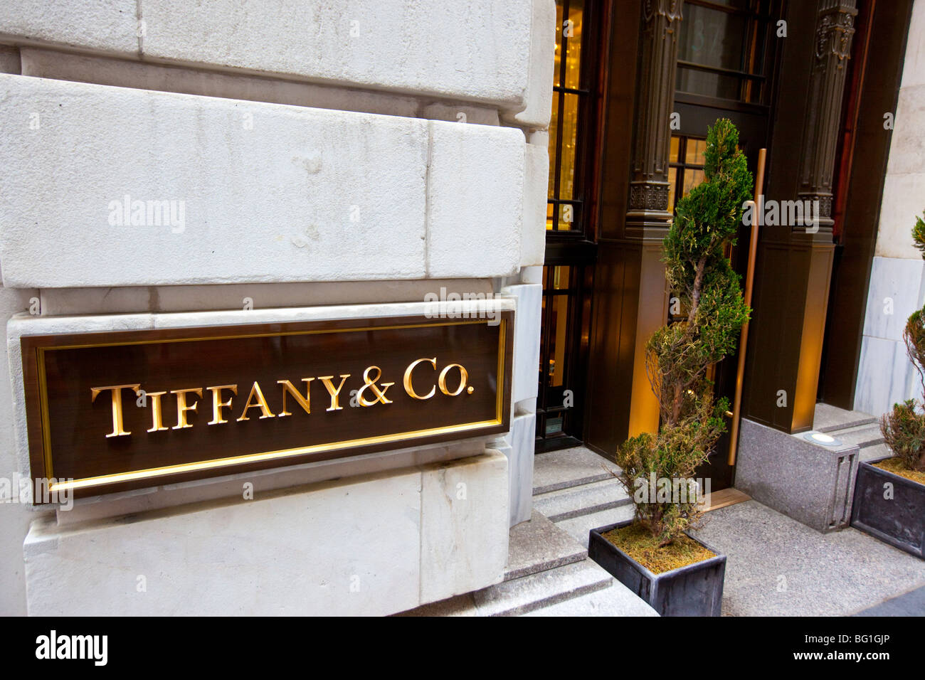Tiffany & Co in Downtown Manhattan, New York City Stockfoto