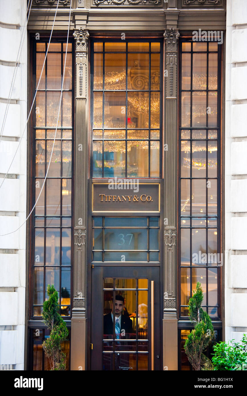 Tiffany & Co an der Wall Street in der Financial District von Downtown Manhattan, New York City Stockfoto
