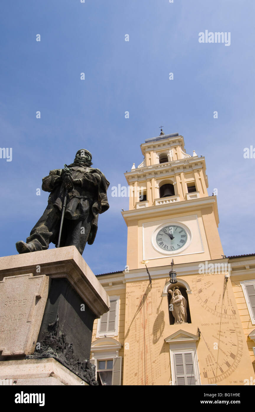 Garibaldi-Statue, Piazza Garibaldi, Parma, Emilia-Romagna, Italien, Europa Stockfoto