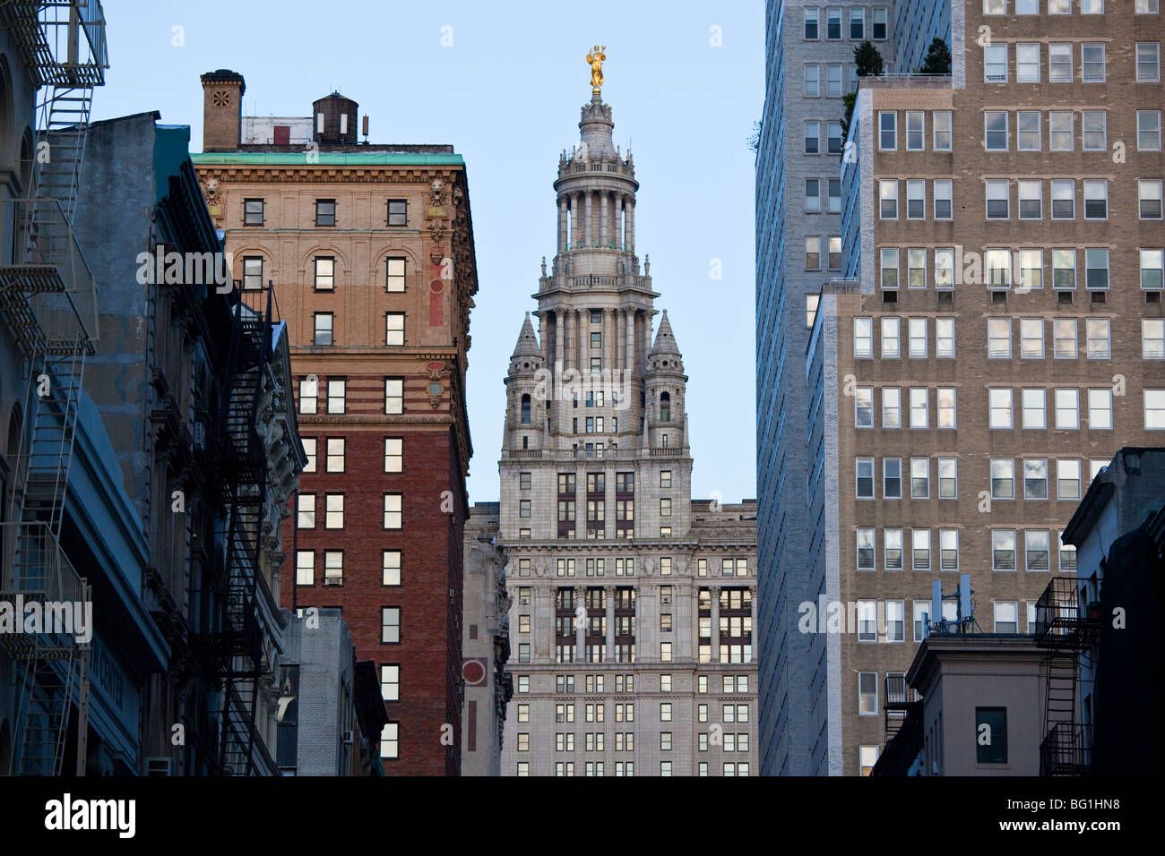 Das städtische Gebäude im Zentrum von Manhattan, New York City Stockfoto