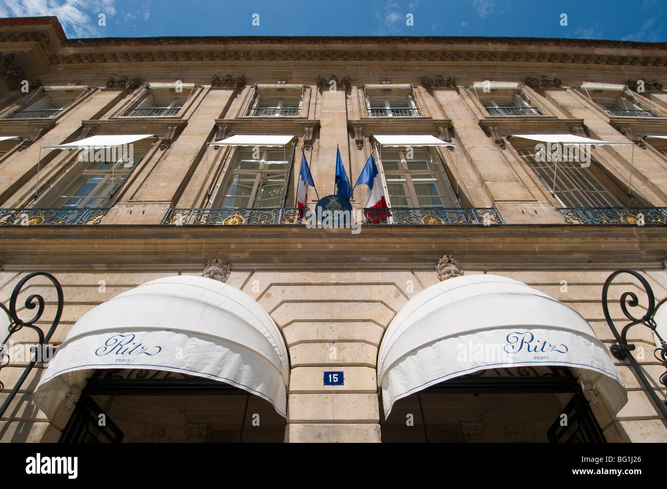 Hotel Ritz, Place Vendome, Paris, Frankreich Stockfoto