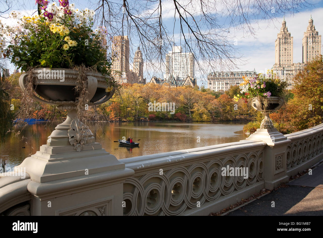 Bogenbrücke, Central Park, New York Stockfoto