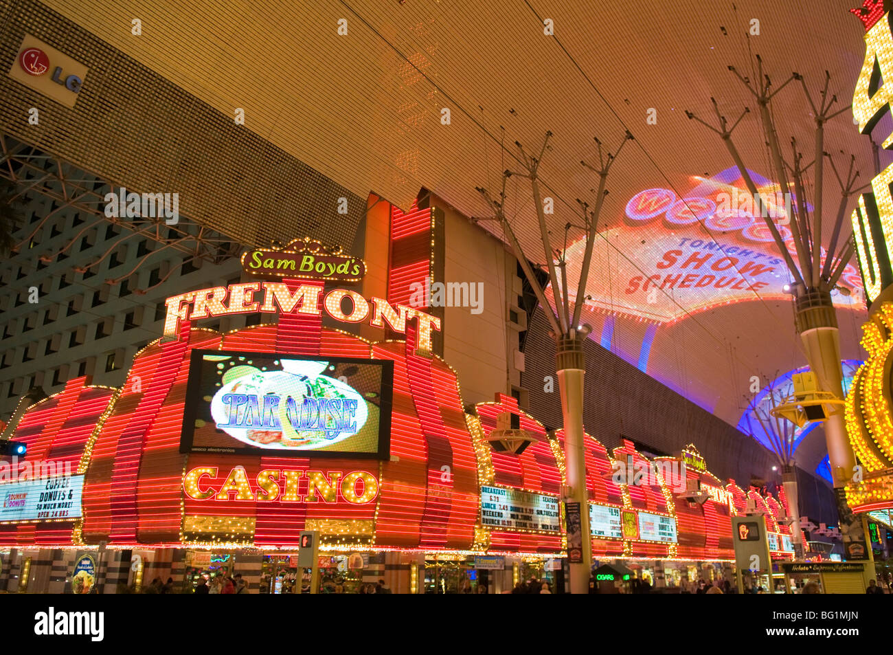 Fremont Street Experience, die Innenstadt von Las Vegas, Nevada, USA Stockfoto