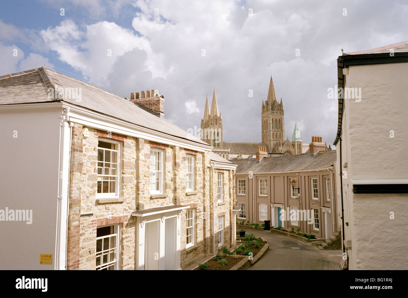 Truro Kathedrale in der Stadt Truro in England in Großbritannien im Vereinigten Königreich Großbritannien. Städte Haus Religion Stockfoto