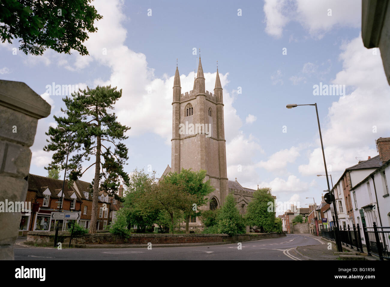 Peterskirche in Marlborough in Wiltshire in England in Großbritannien im Vereinigten Königreich Großbritannien. Christlich Christentum Architekturgebäude Stockfoto