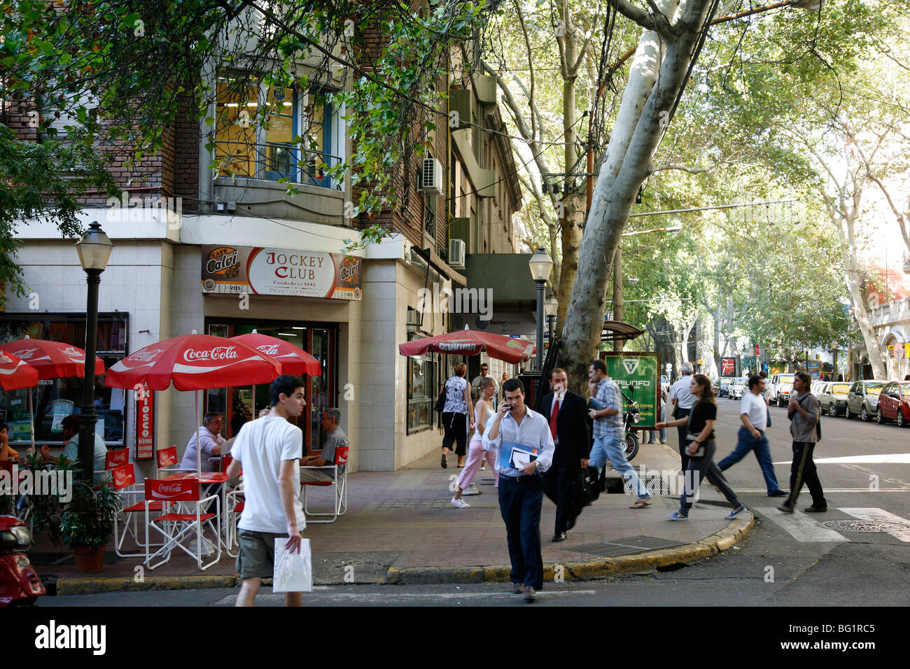 Straßenszene in das Zentrum von Mendoza, Argentinien, Südamerika Stockfoto