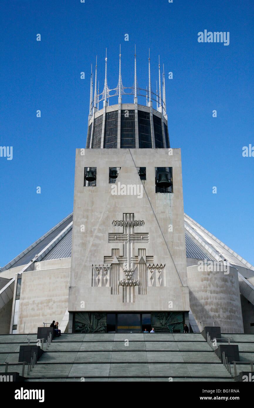 Die Metropolitan-Kathedrale von Christus dem König, Liverpool, Merseyside, England, Vereinigtes Königreich, Europa Stockfoto