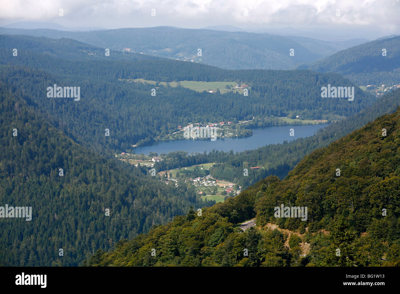 Vogesen, gesehen vom Col de Schlucht, Elsass, Frankreich, Europa Stockfoto