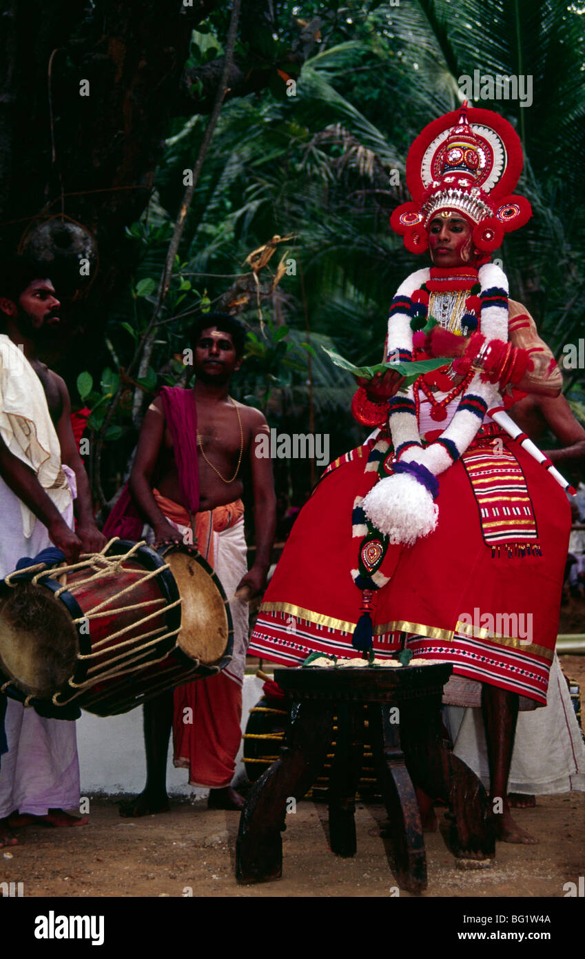 Theyyam Kunst von Kerala Indien Stockfoto