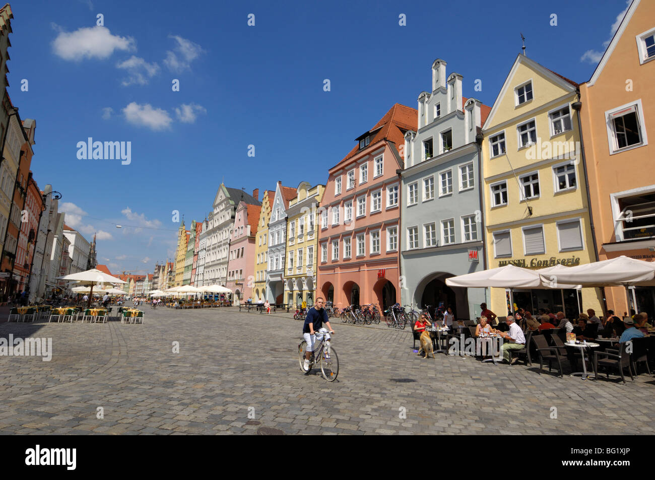 Altstadt, Landshut, Bayern, Deutschland, Europa Stockfoto