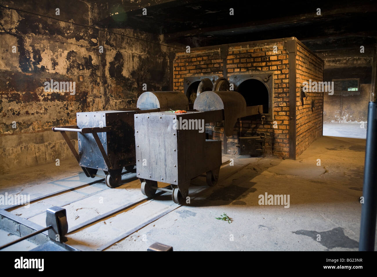 Krematorium im KZ Auschwitz, Polen. Stockfoto