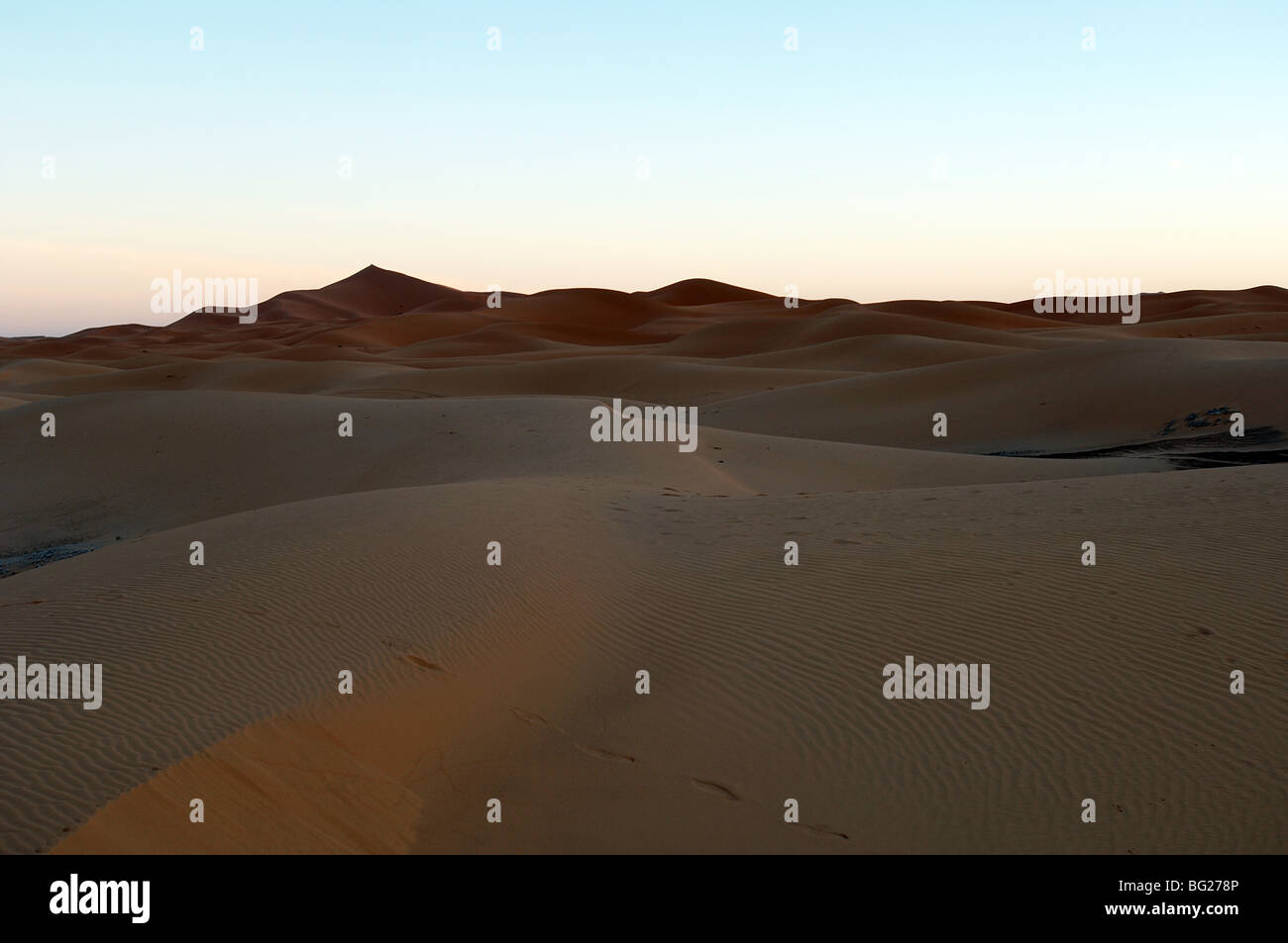 Wüste Sahara-Dünen Stockfoto