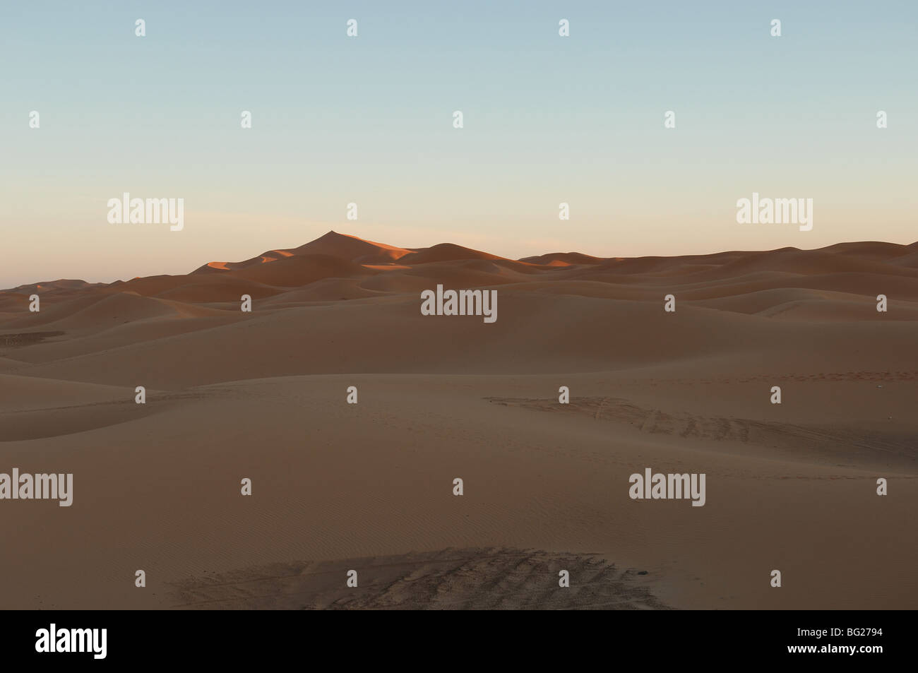 ein Blick auf die Wüste Sahara Stockfoto
