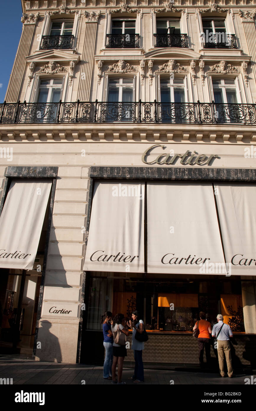 Cartier; Champs Elysees; Paris; Frankreich; Europa Stockfoto