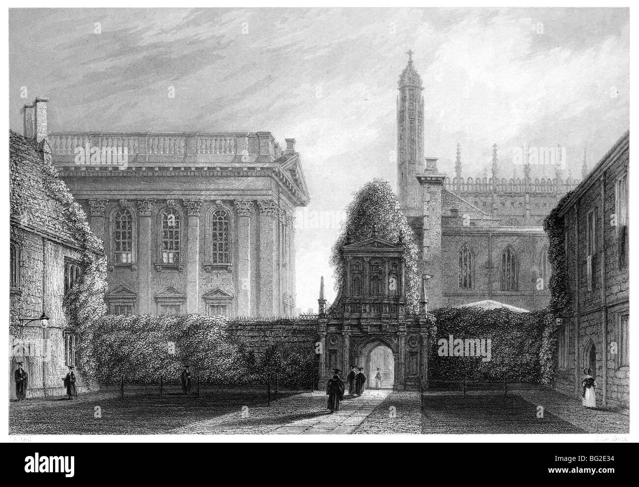 Gonville und Caius College in Cambridge - Tor der Ehre Stockfoto