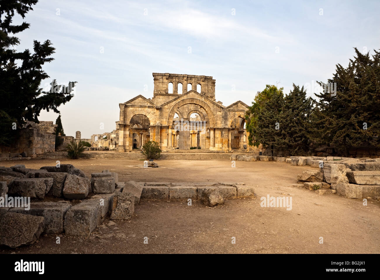 Syrien - Kirche von St. Simeon - dicht Sim'an, Kirche Stockfoto