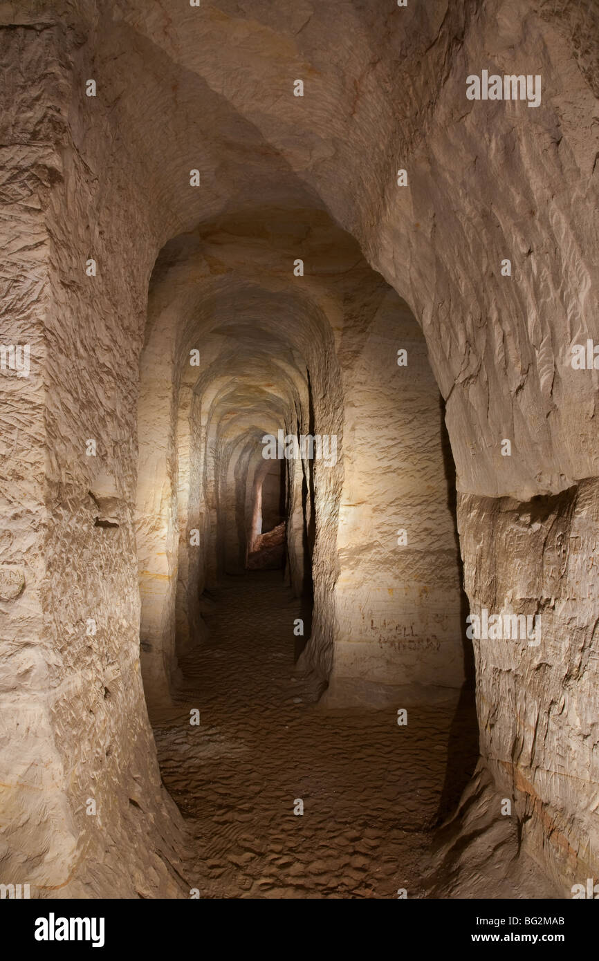 Die Sandsteinhöhlen Piusa Stockfoto