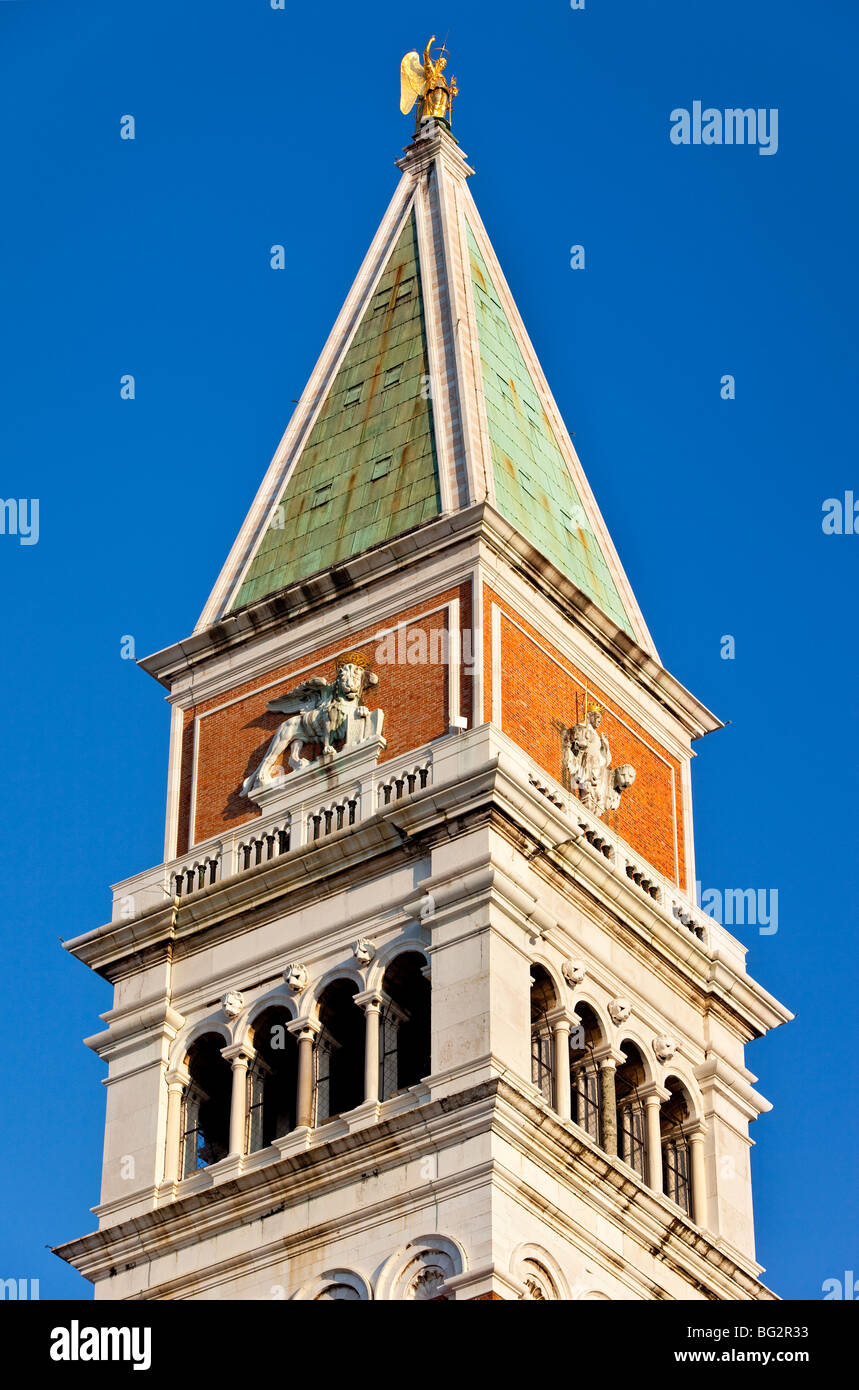 Detail des Campanile auf der Piazza San Marco, Venedig Veneto Italien Stockfoto