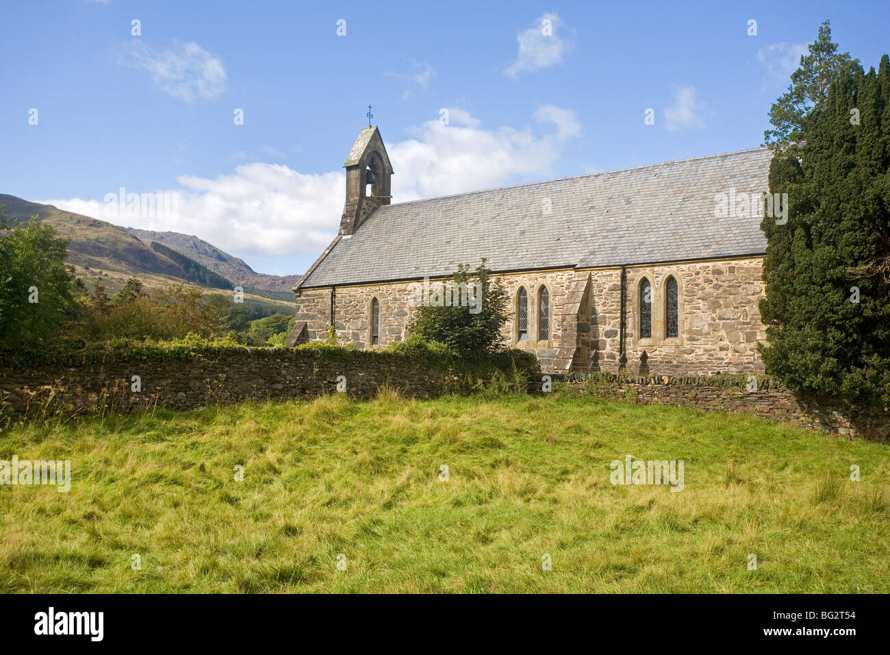 St. Marien Kirche, Beddgelert, Wales Stockfoto