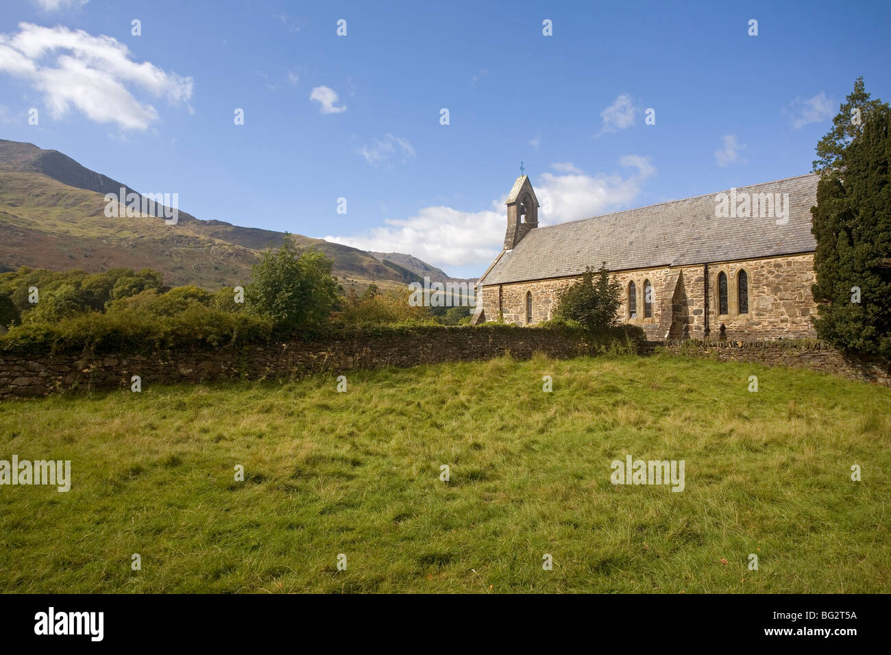 St. Marien Kirche, Beddgelert, Wales Stockfoto