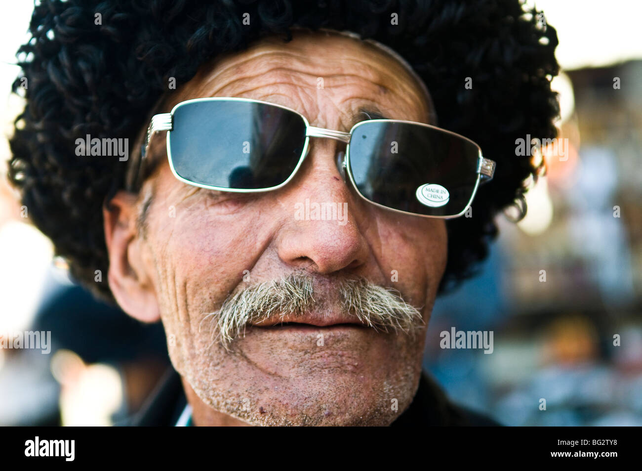 Ein lustiger Mann der tadschikischen. Stockfoto