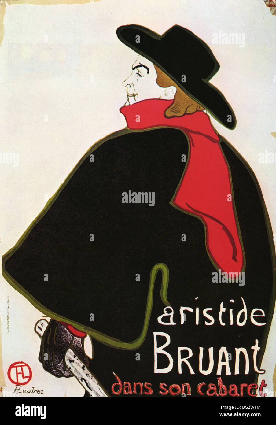 Henri de Toulouse-Lautrec Affiche - Poster Aristide Bruant Dans Son Kabarett Stockfoto