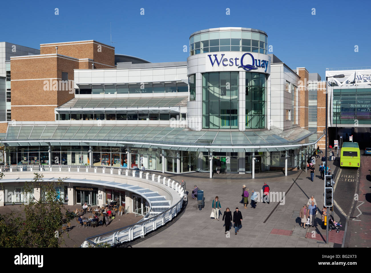 Außenseite des West Quay Einkaufszentrum Stockfoto