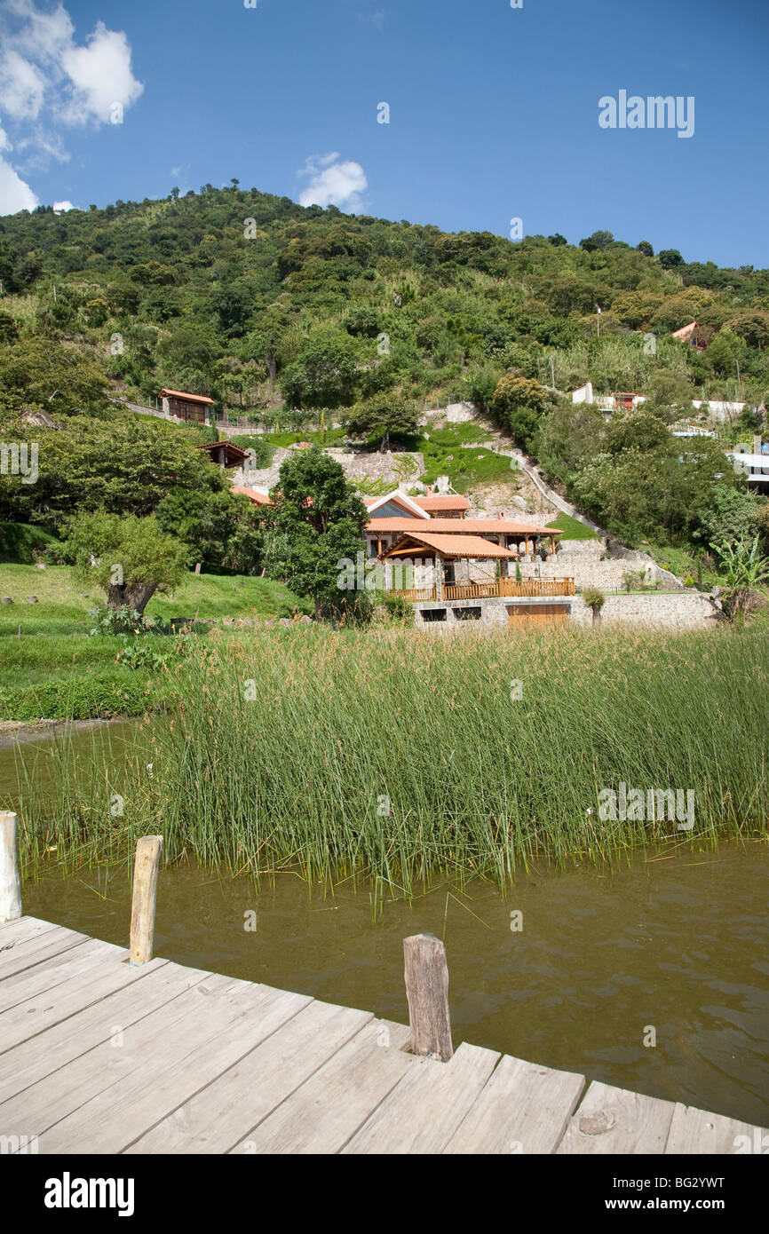 Anlegestelle San Marcos La Laguna am Lake Atitlan, Guatemala. Stockfoto