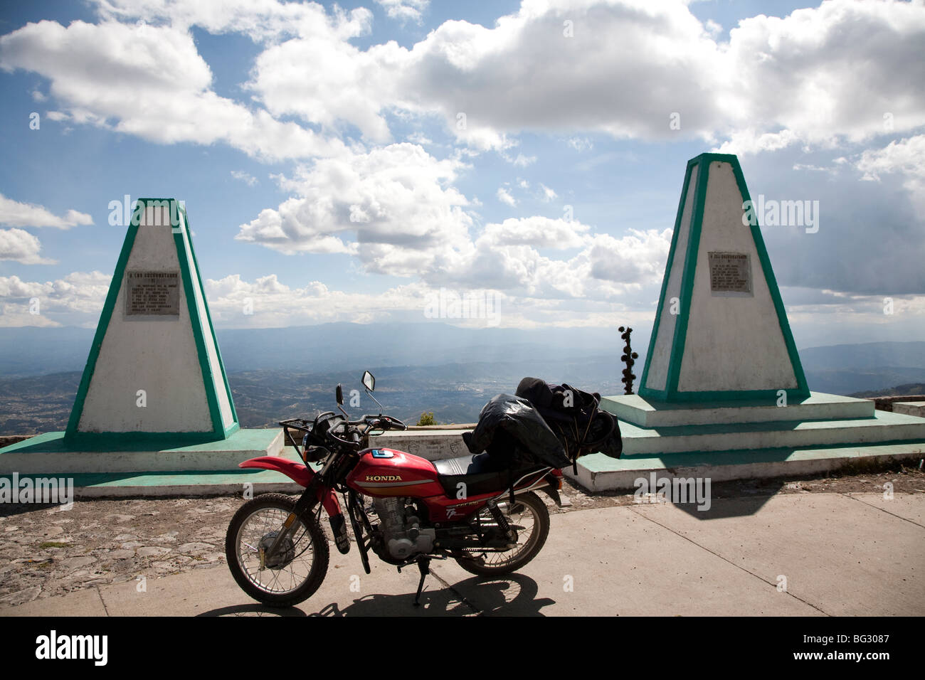 El Mirador bei etwa 3300 Meter ist der Aussichtspunkt auf der Sierra de Los Cuchumatanes, Guatemala. Stockfoto