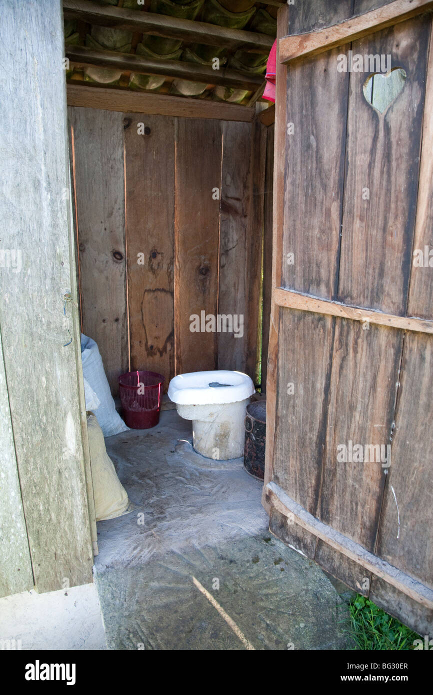 Outdoor-Toilette. Stockfoto