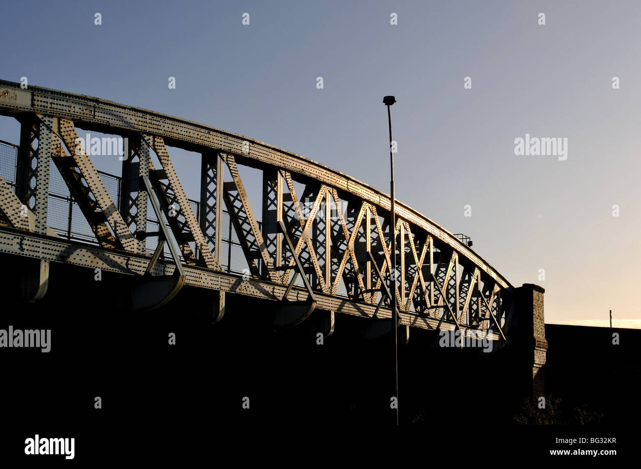 Eisenbahn-Viadukt, Bordesley, Birmingham, UK Stockfoto