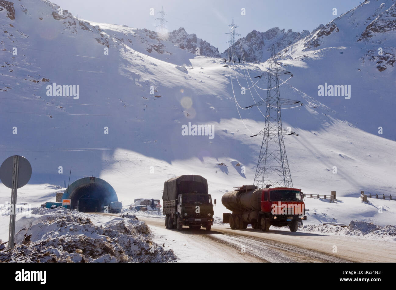 Salangpass Tunnel, Afghanistan. Stockfoto