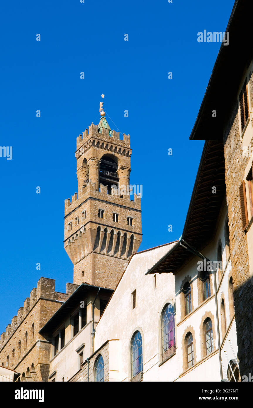 Der Turm von Arnolfo (Palazzo Vecchio), Florenz (Firenze), Toskana, Italien, Europa Stockfoto