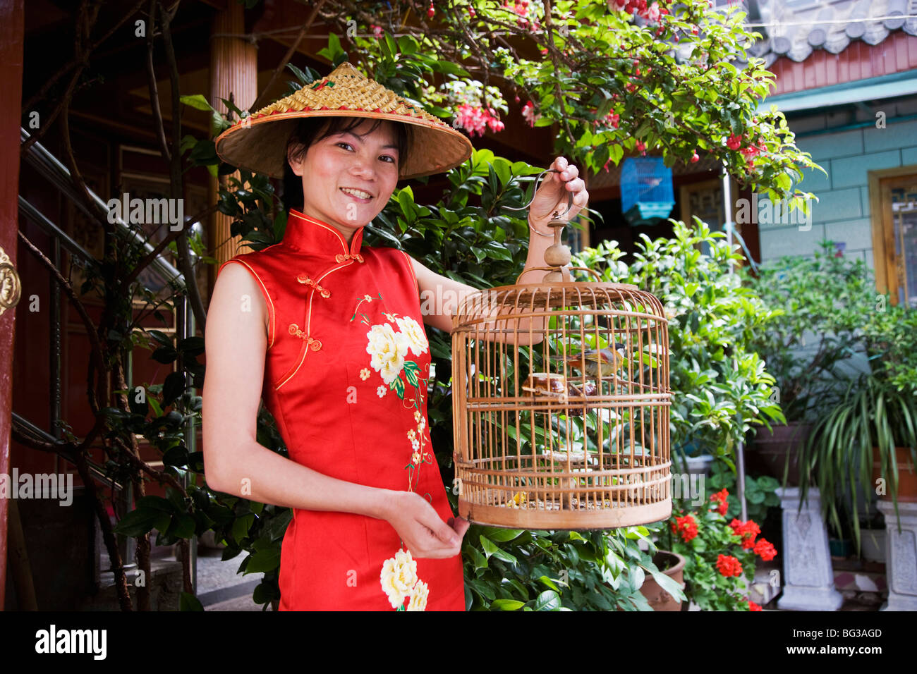 Chinesin, Lijiang, Shangri-La Region Yunnan Provinz, China, Asien Stockfoto