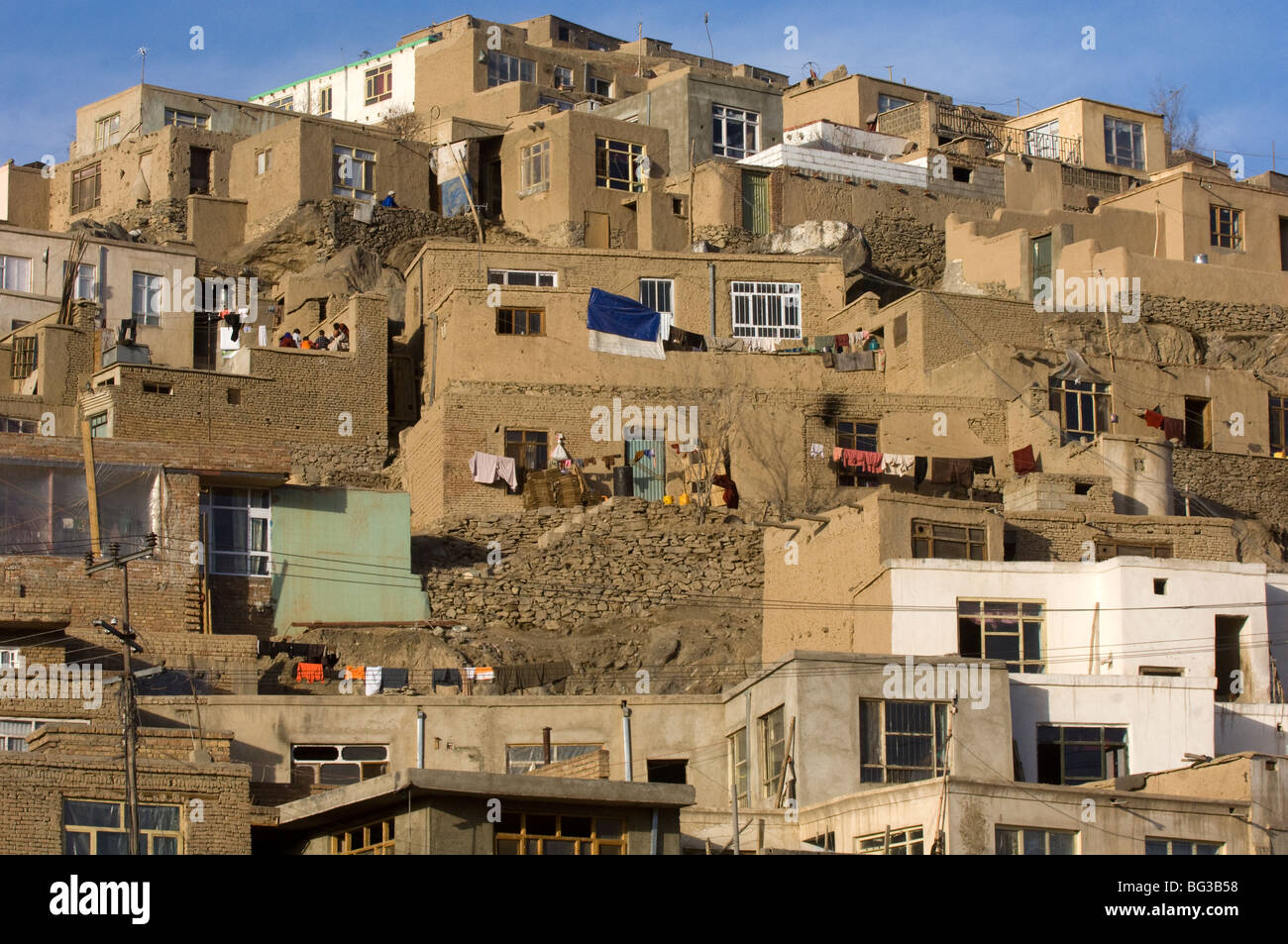 Häuser in der Stadt Kabul, Afghanistan Stockfoto, Bild ...