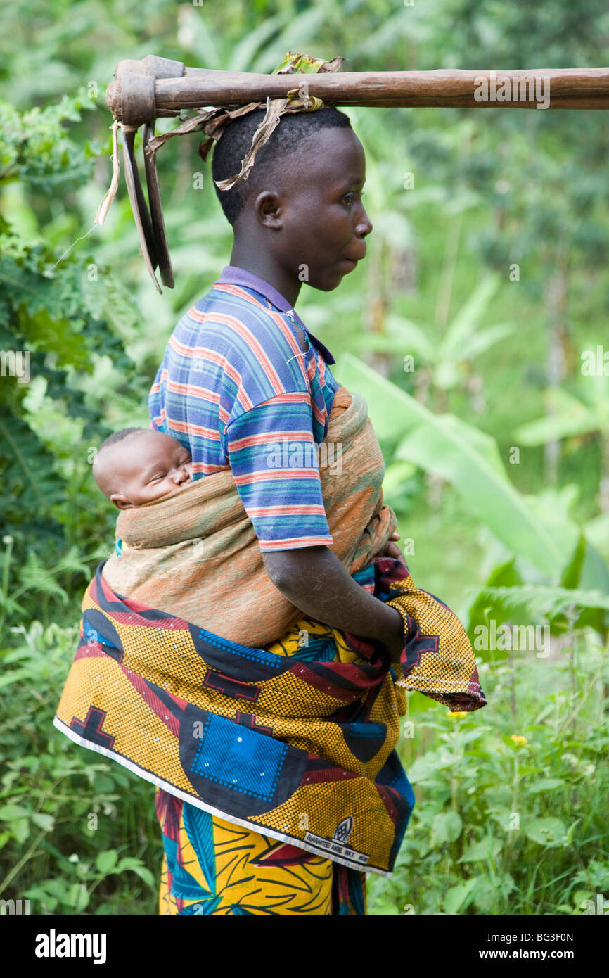 Dorf von Masango, Provinz Cibitoke, Burundi, Afrika Stockfoto