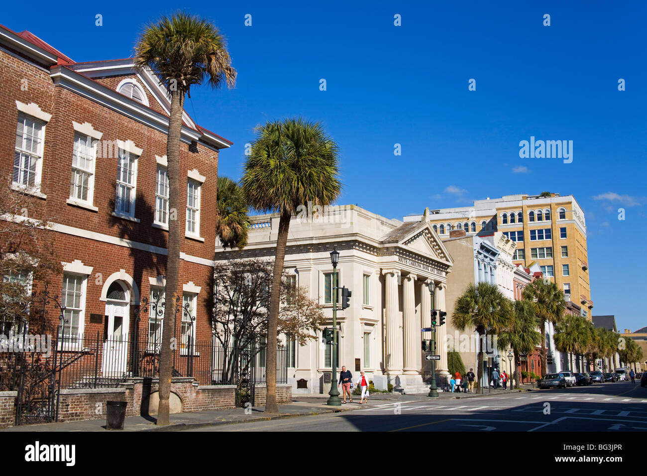 Broad Street, Charleston, South Carolina, Vereinigte Staaten von Amerika, Nordamerika Stockfoto