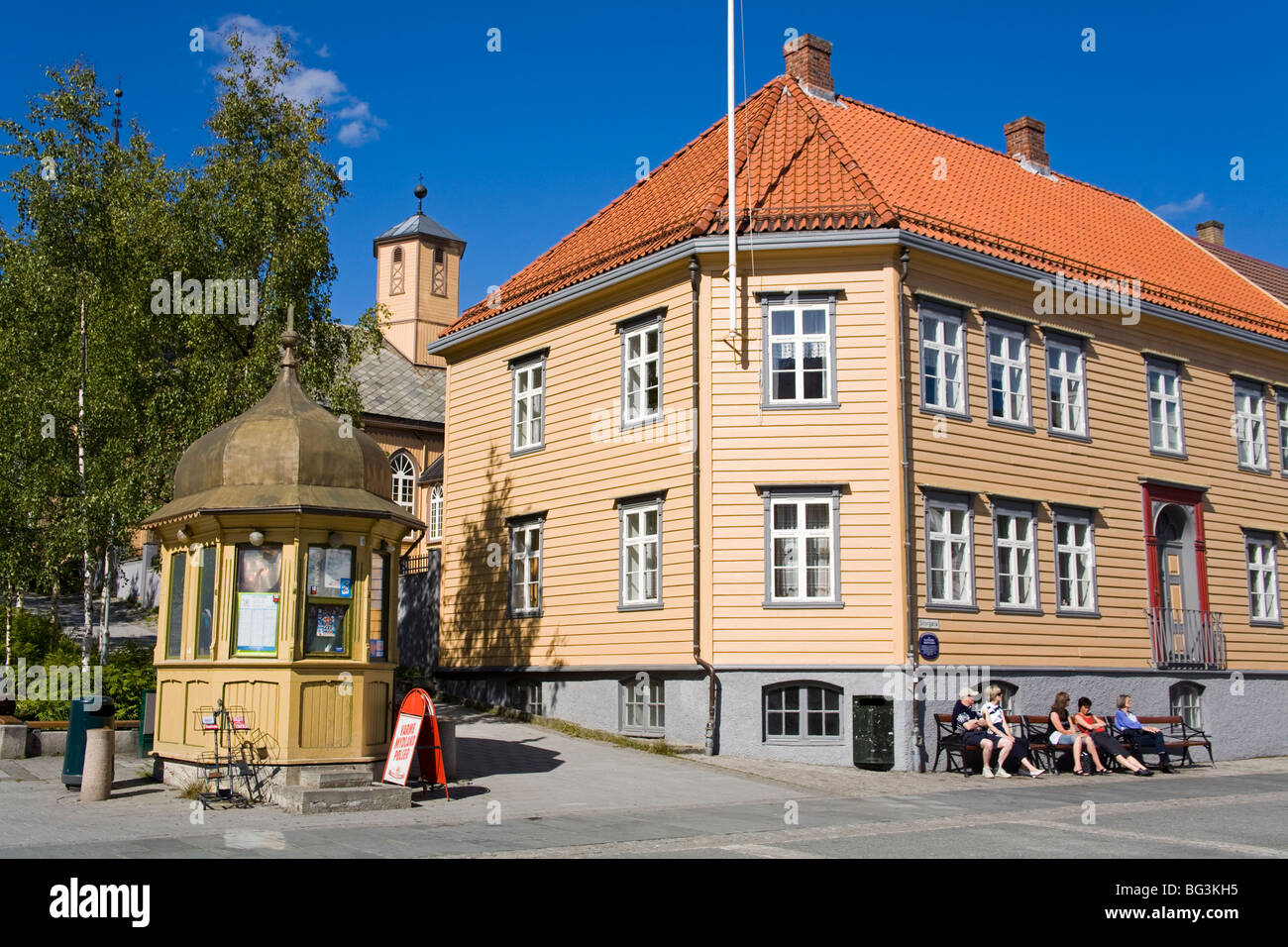 Stortorget (Hauptplatz), Tromso Stadt, Troms Grafschaft, Norwegen, Skandinavien, Europa Stockfoto