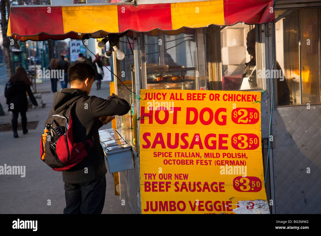 Hotdog-Stand in Toronto Kanada Stockfoto