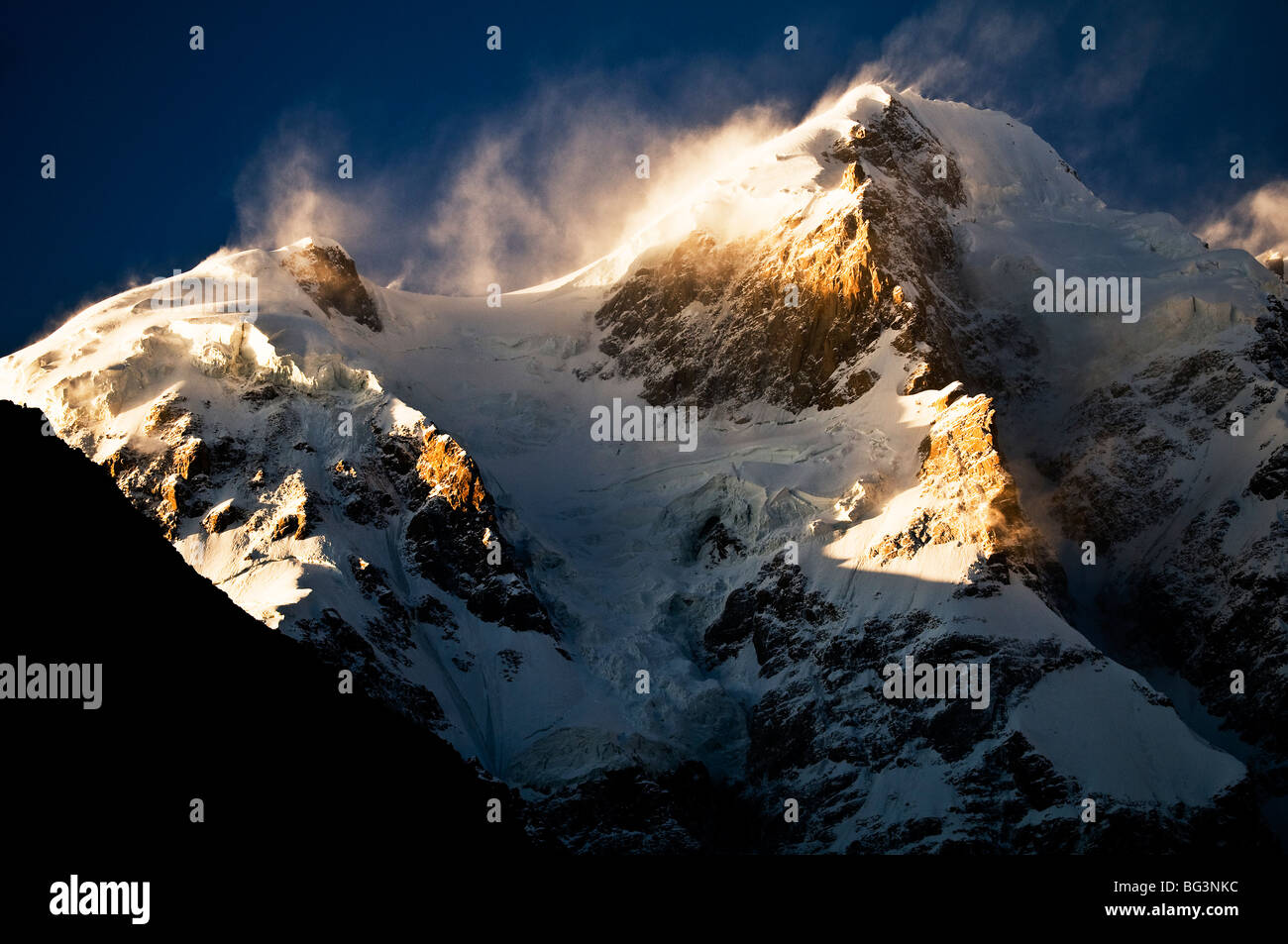 Ultar Peak, Karakorum, Hunza-Tal, Pakistan. Stockfoto