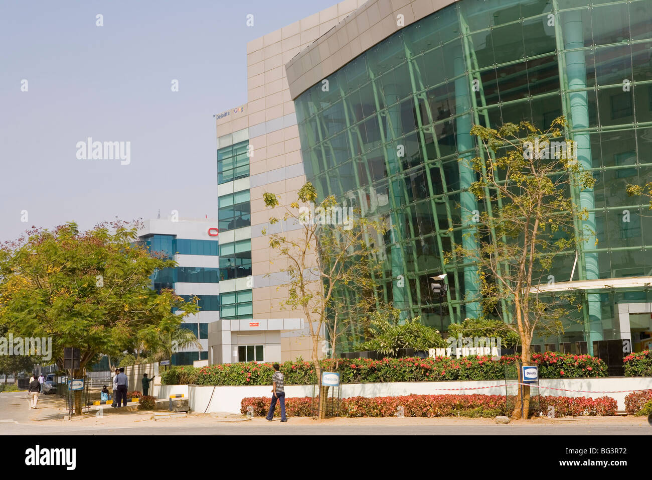 Google Gebäude und andere in Hi-Tech City, Hyderabad, Andhra Pradesh Zustand, Indien, Asien Stockfoto