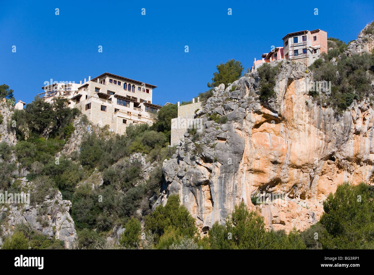 Galilea Dorf, Sierra de Tramuntana, Mallorca, Balearen, Spanien, Europa Stockfoto