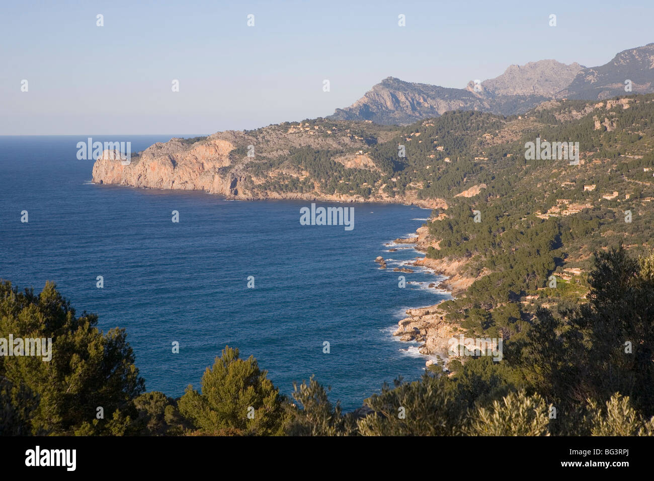 Sierra de Tramuntana, in der Nähe von Valdemossa, Mallorca, Balearen, Spanien, Mittelmeer, Europa Stockfoto
