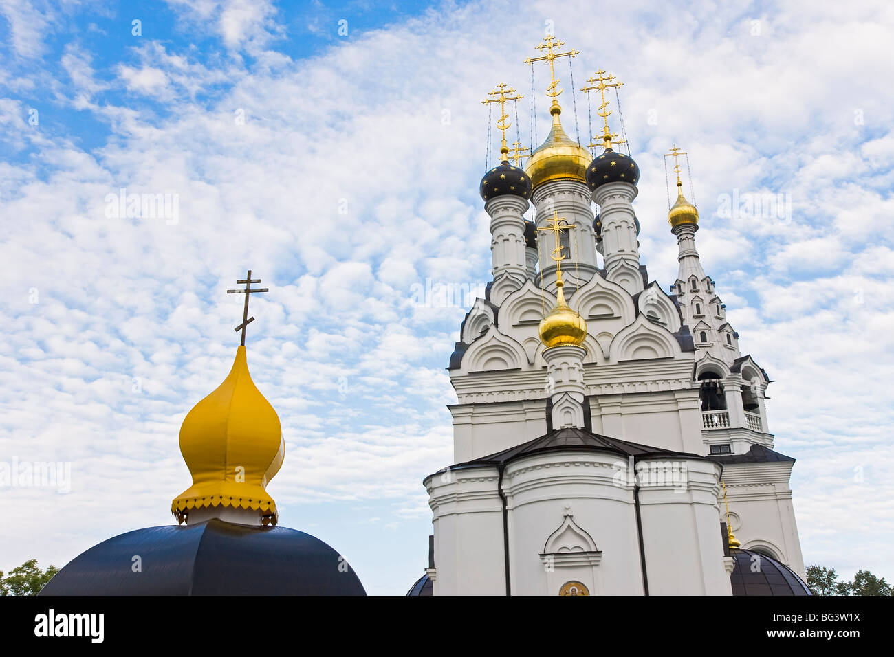 Russische orthodoxe Kirche in Bagrationowsk, Kaliningrad, Russland, Europa Stockfoto