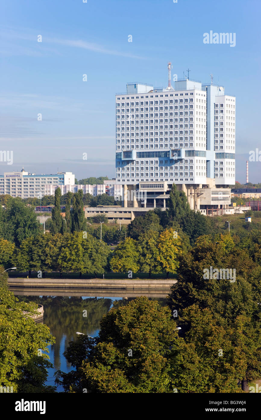 H-förmigen Dom Sovietov (Haus der Sowjets), Kaliningrad, Russland, Europa Stockfoto