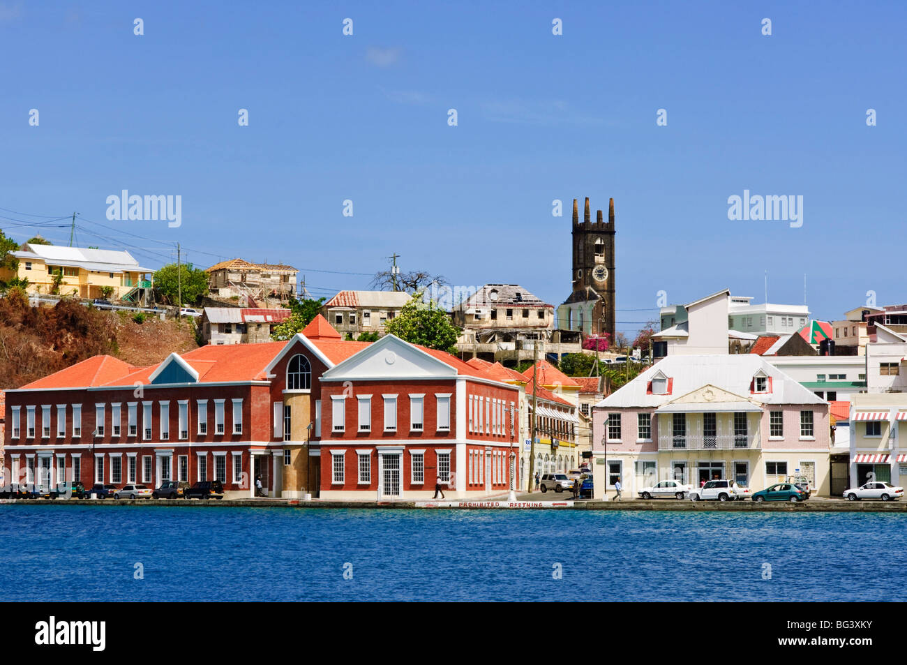 Hafen von St. George's, Grenada, Windward-Inseln, West Indies, Karibik, Mittelamerika Stockfoto