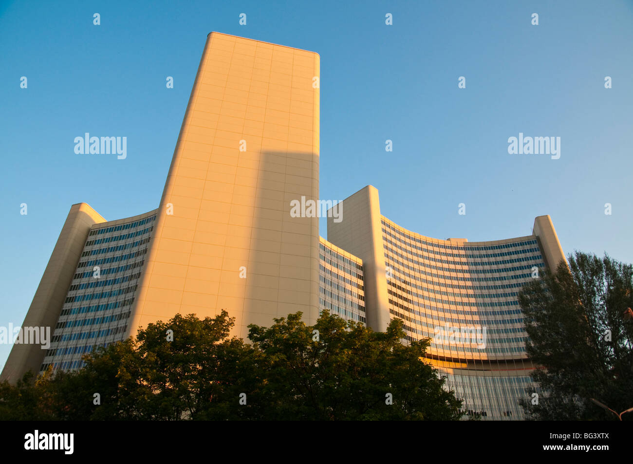 UNO-City, Wien, Österreich | UNO City, Wien, Österreich Stockfoto