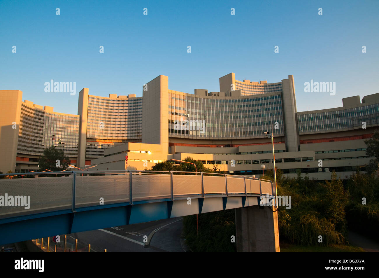 UNO-City, Wien, Österreich | UNO City, Wien, Österreich Stockfoto