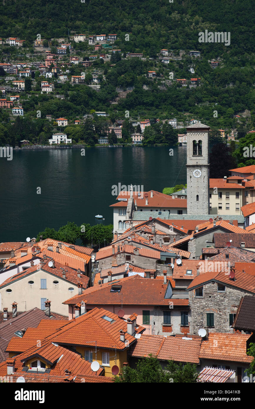 Italien, Lombardei, Seen, Comer See, Torno, Blick auf die Stadt Stockfoto